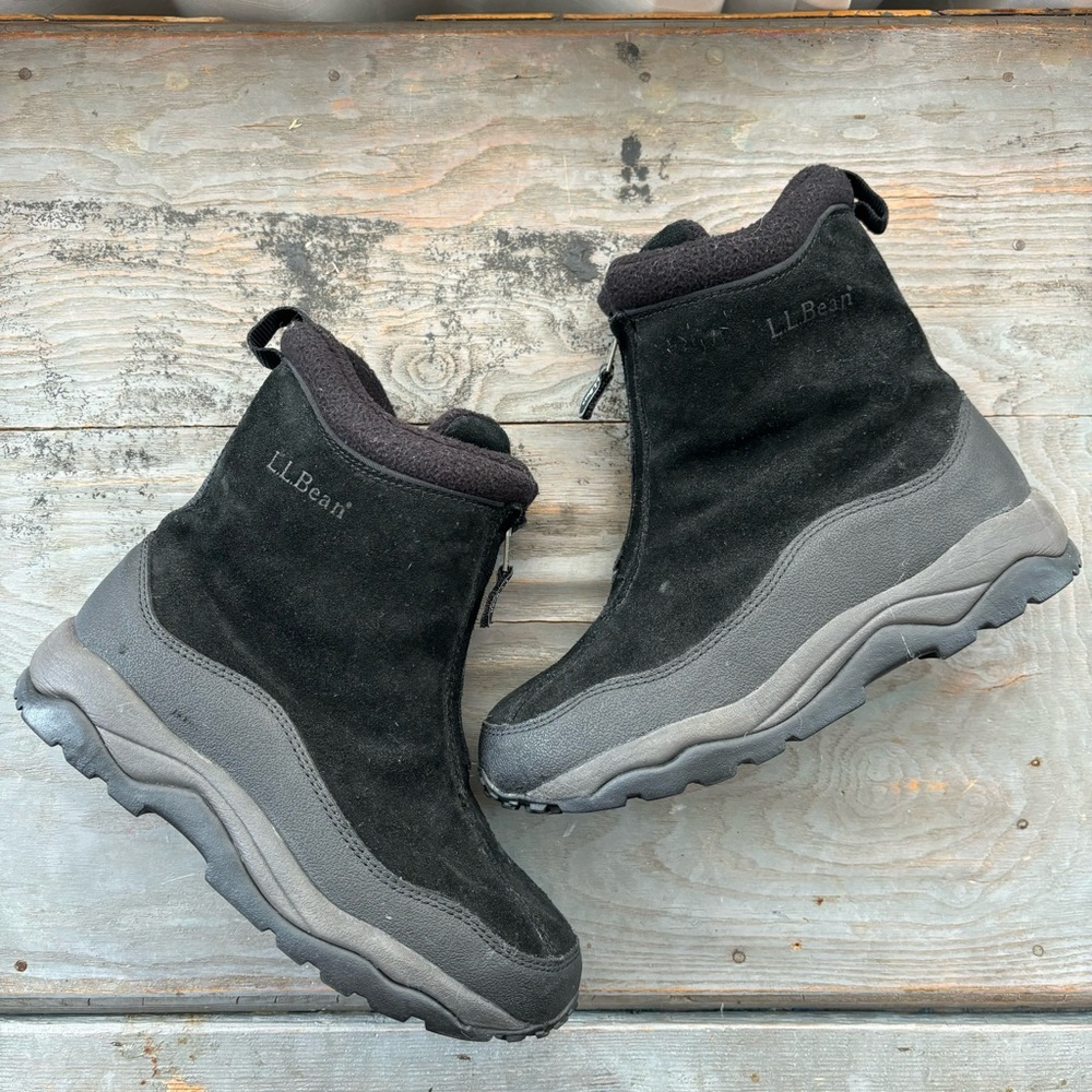 LL Bean black suede winter boots | size 7